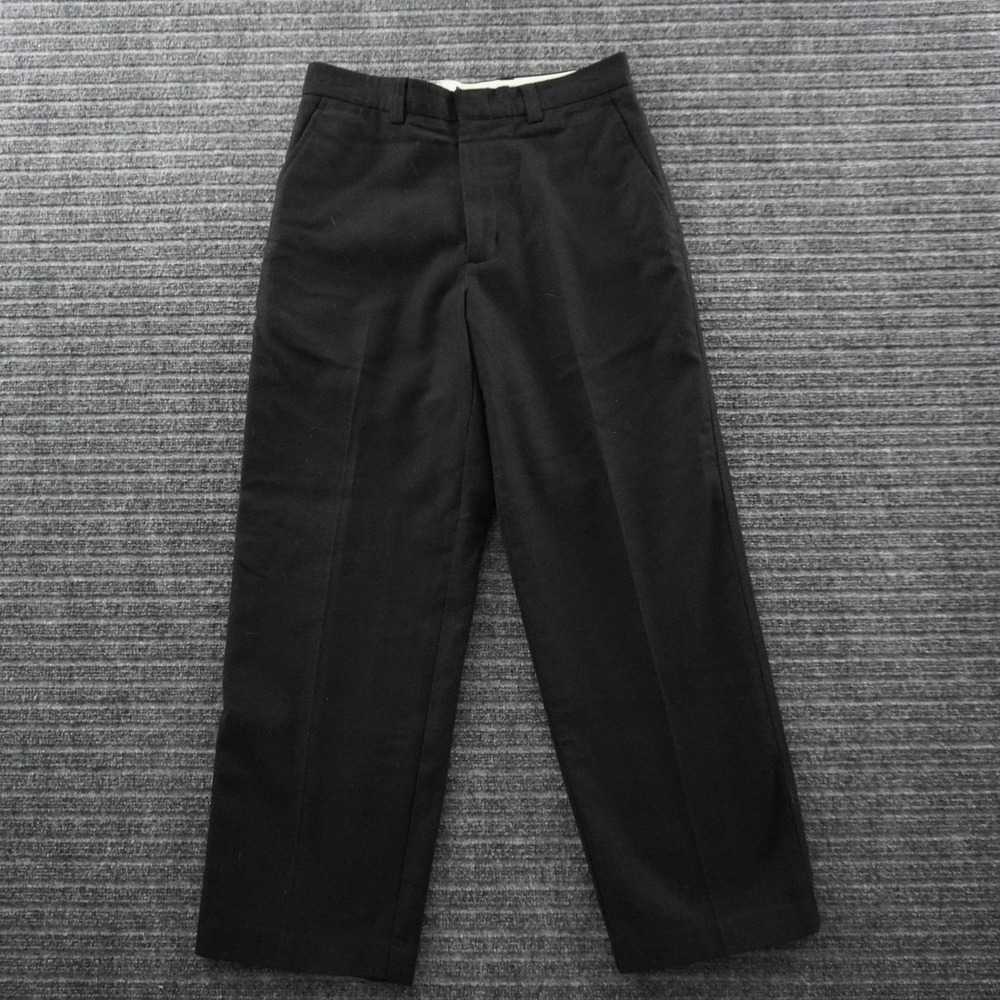 Vintage 90s Gap Dress Pants Mens 32x30 Black Wool Blend Straight Leg Trousers
